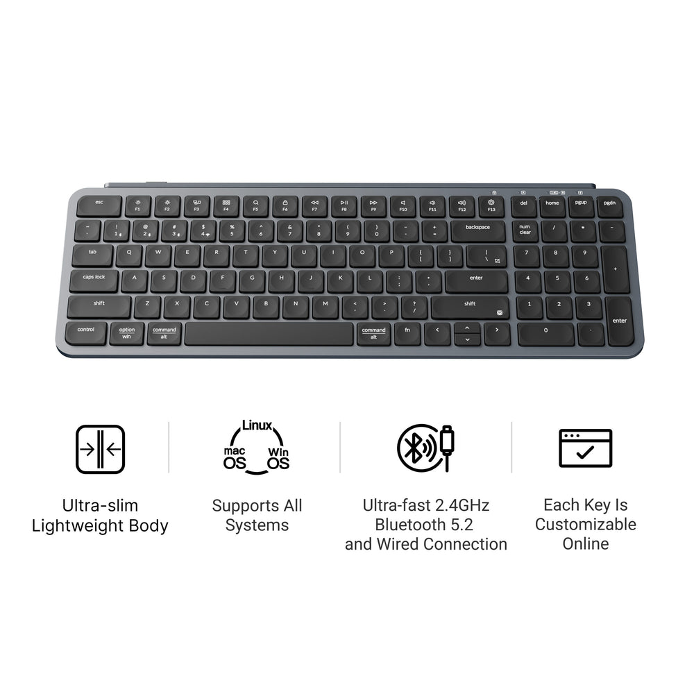 Keychron B2 Pro Ultra-Slim Wireless Keyboardd (ISO Layout)