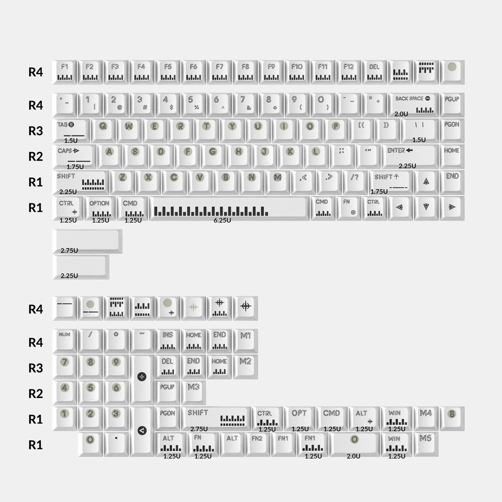 Classic Piano - Cherry Profile Dye-Sub PBT Full Keycap Set