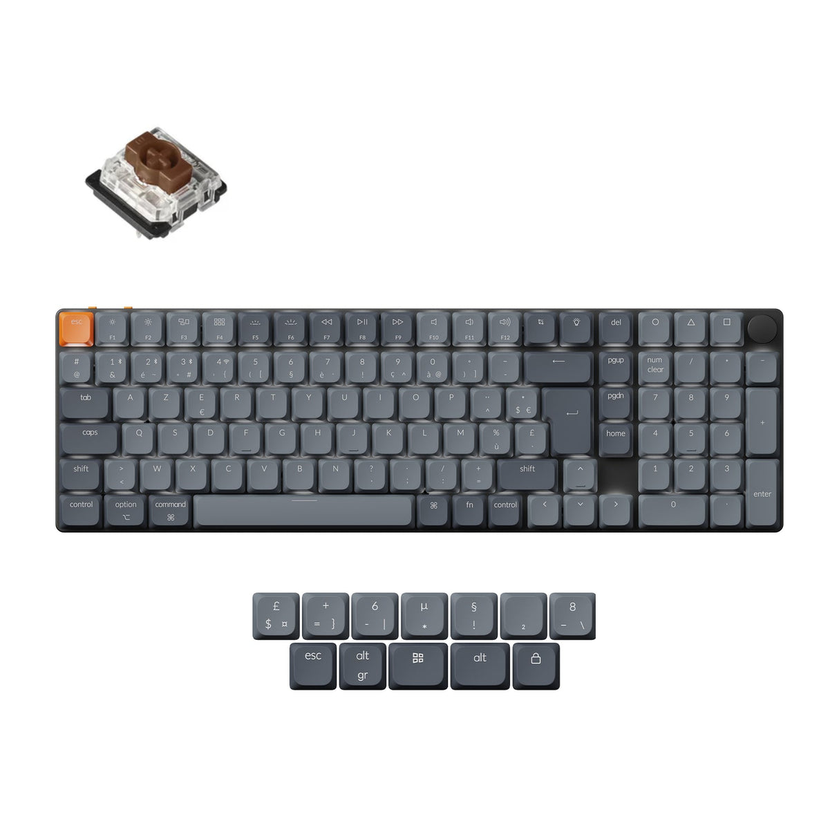 Keychron K17 Max QMK Wireless Custom Mechanical Keyboard ISO Layout Collection