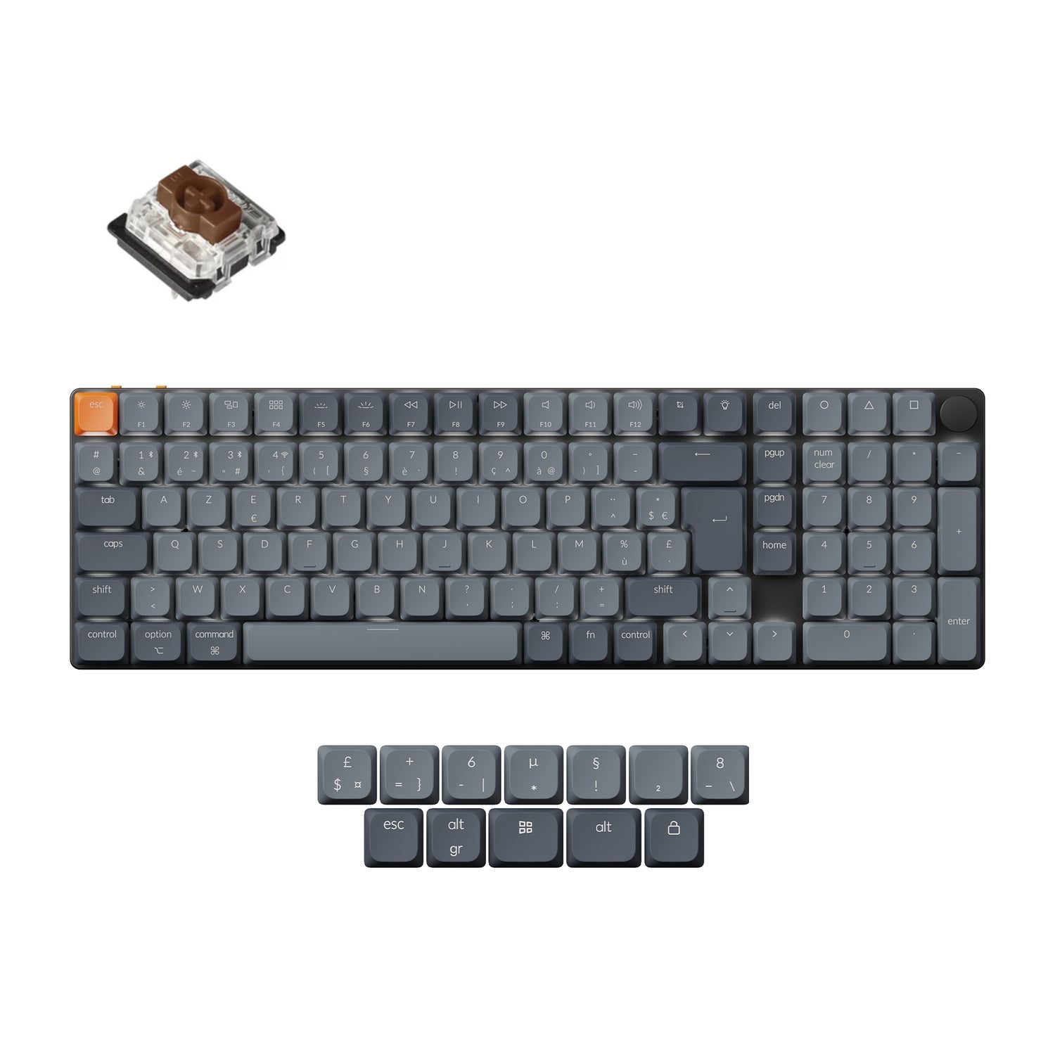 Keychron K17 Max QMK Wireless Custom Mechanical Keyboard ISO Layout Collection