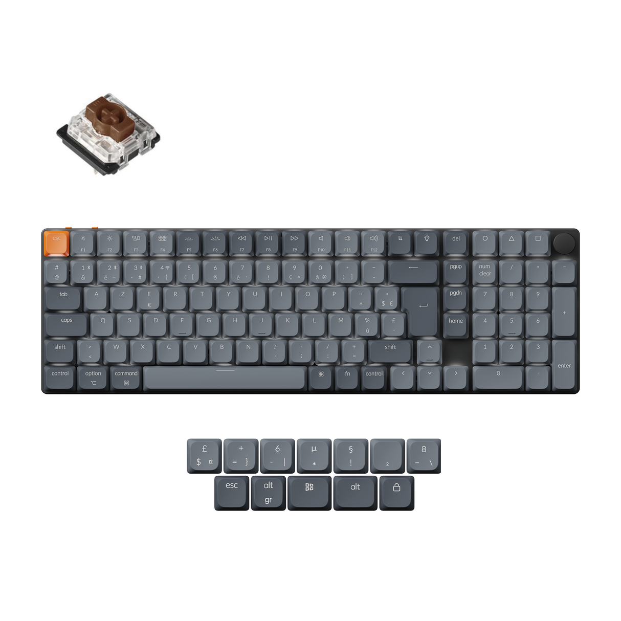 Keychron K17 Max QMK Wireless Custom Mechanical Keyboard ISO Layout Collection