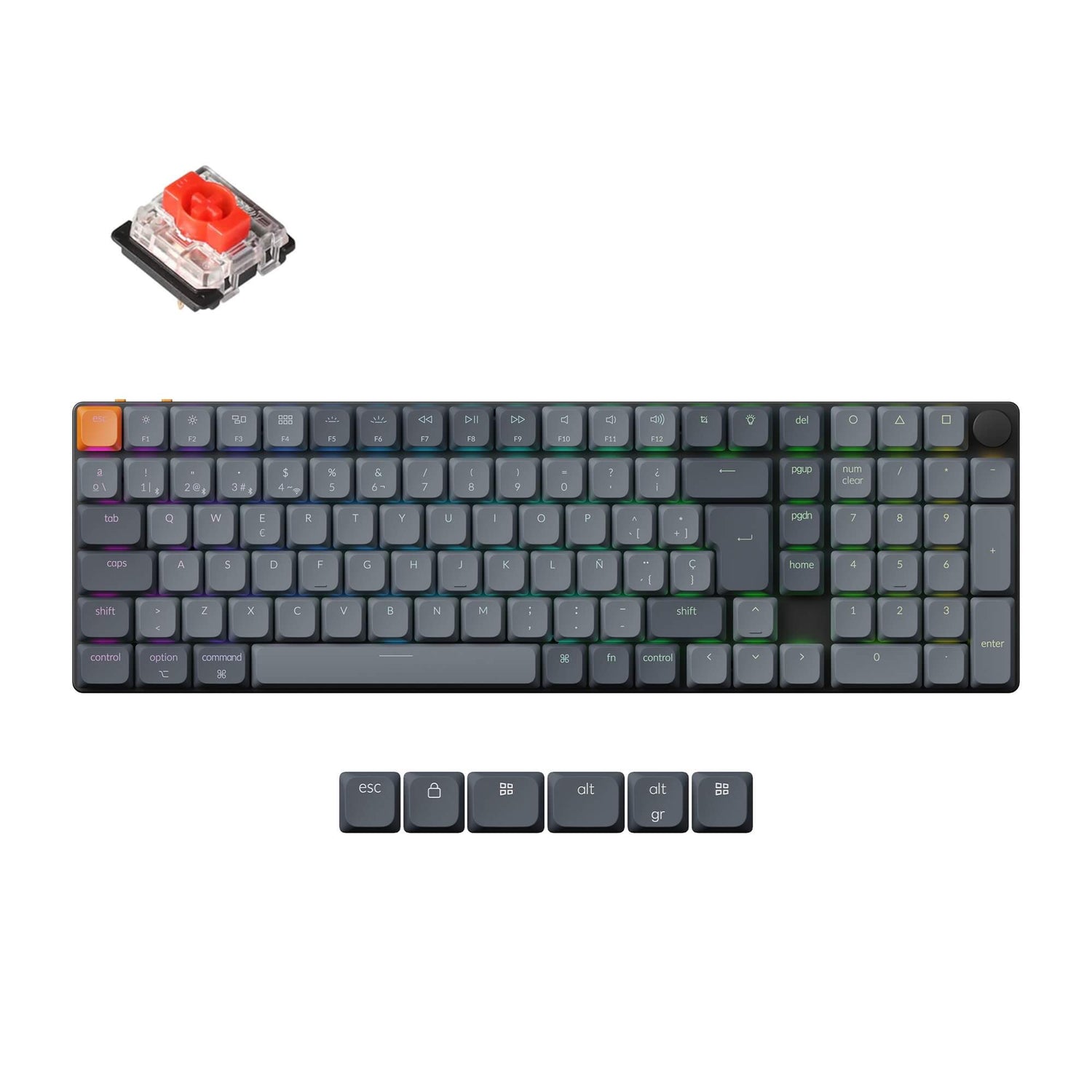 Keychron K17 Max QMK Wireless Custom Mechanical Keyboard ISO Layout Collection