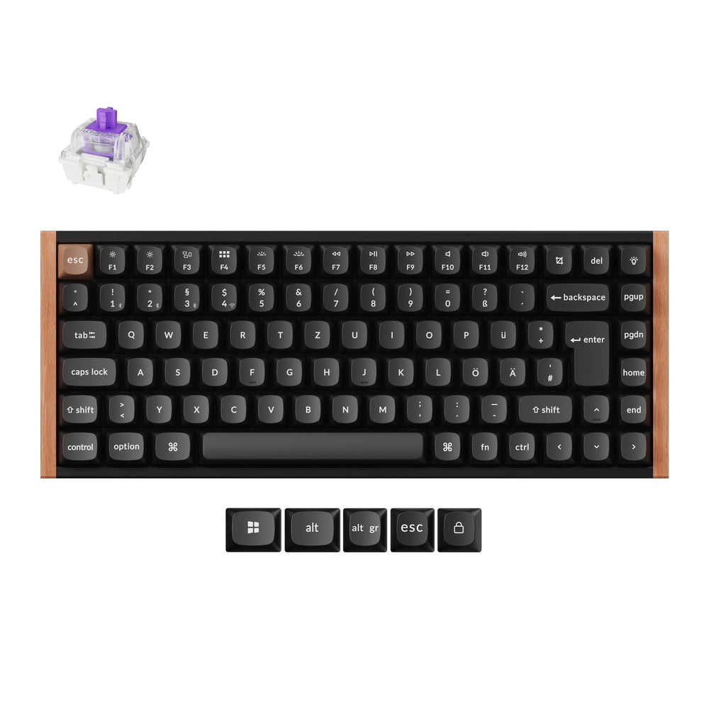 Colección de teclado personalizado con interruptor magnético inalámbrico Keychron K2 HE diseño ISO
