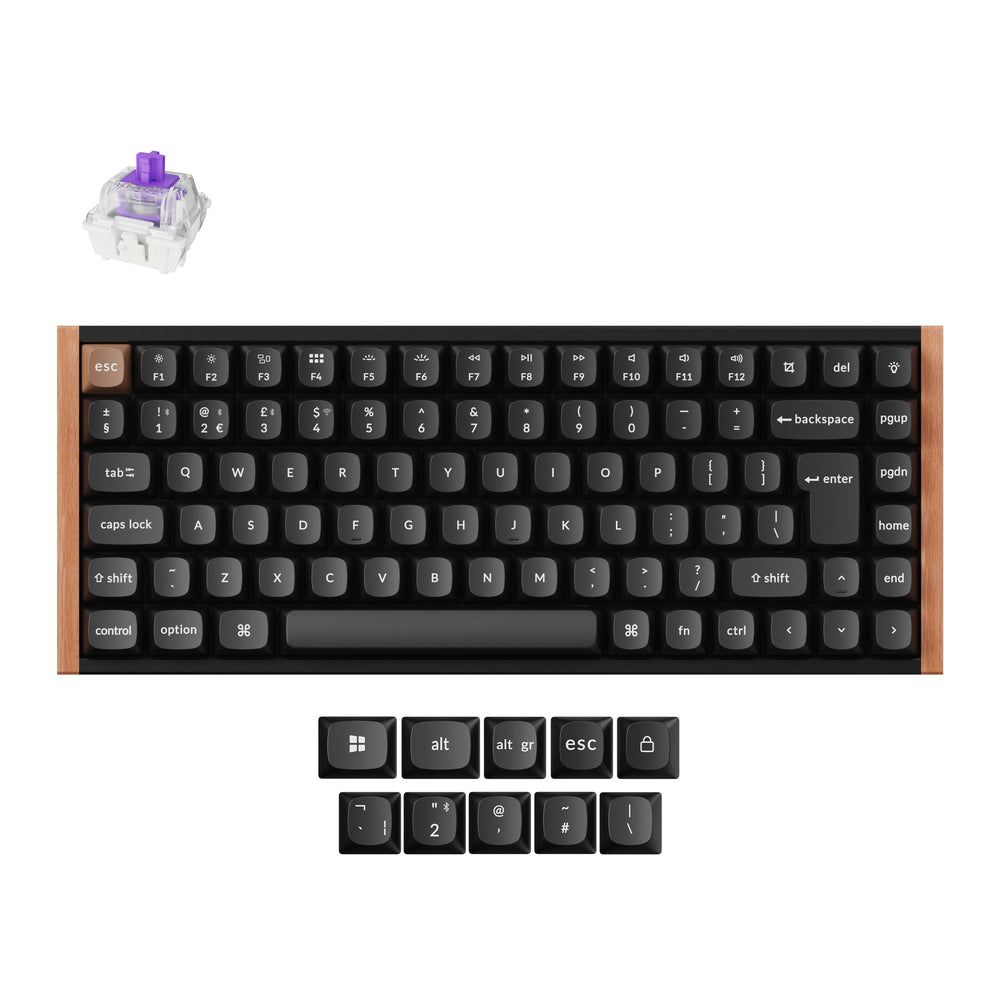 Colección de teclado personalizado con interruptor magnético inalámbrico Keychron K2 HE diseño ISO