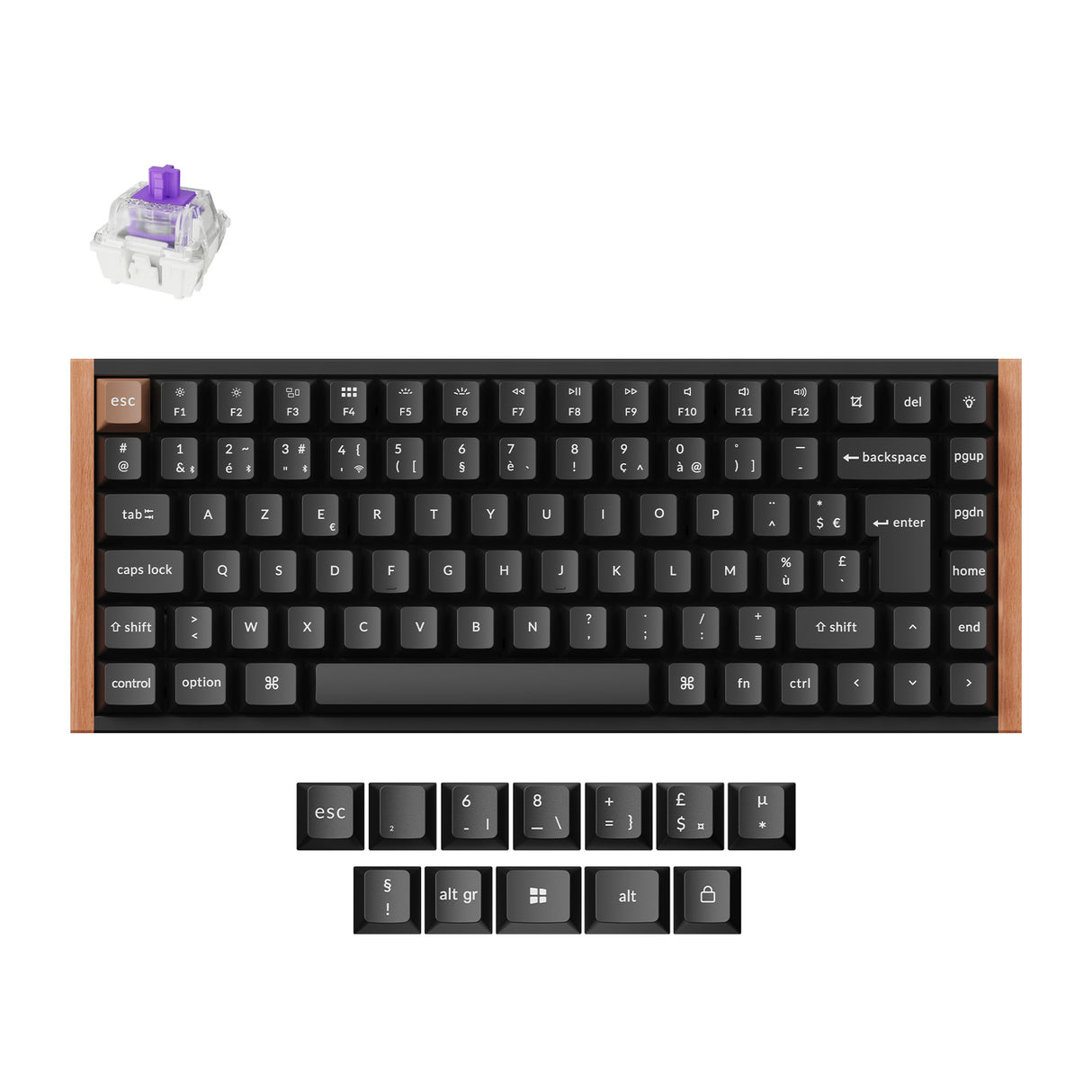 Colección de teclado personalizado con interruptor magnético inalámbrico Keychron K2 HE diseño ISO