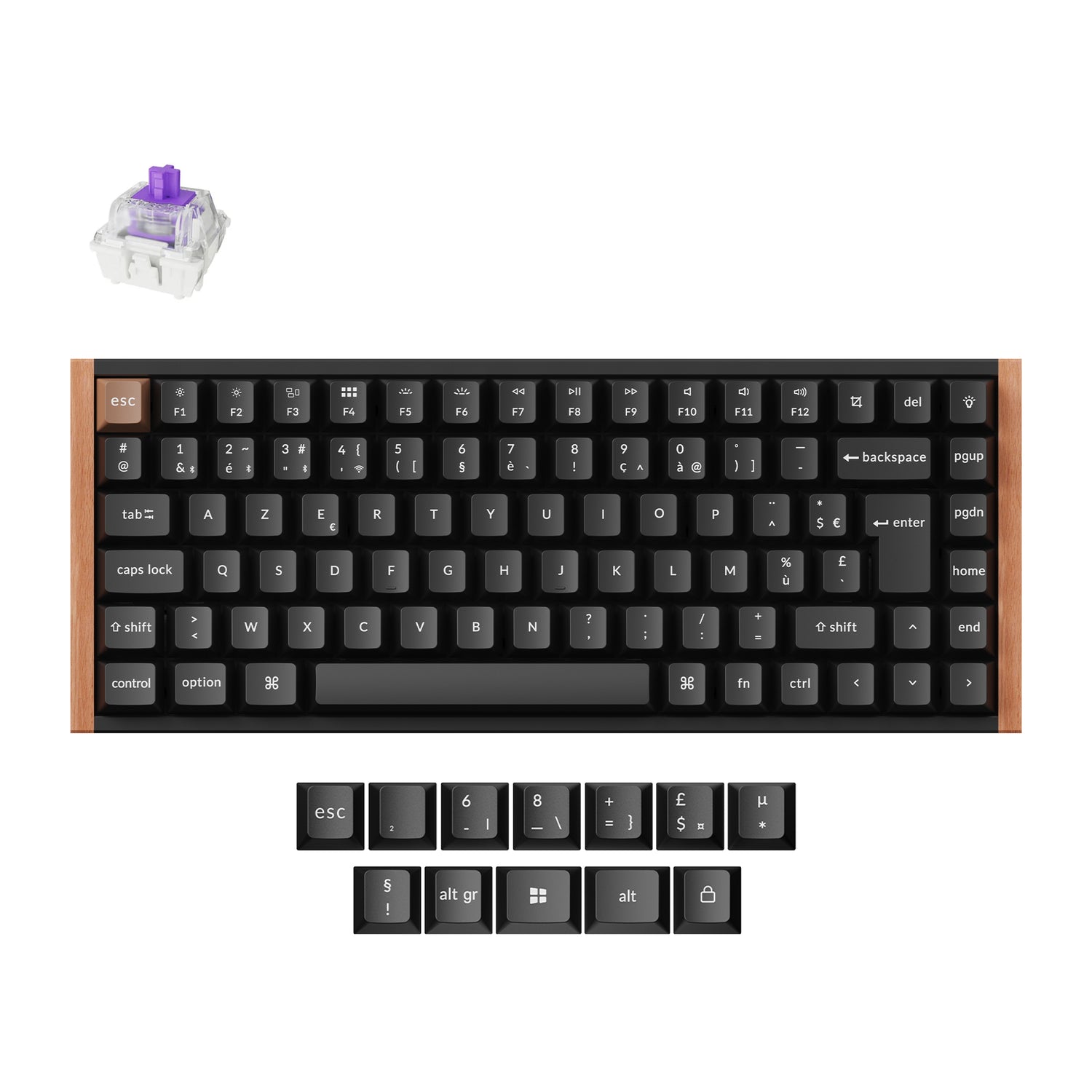 Colección de teclado personalizado con interruptor magnético inalámbrico Keychron K2 HE diseño ISO