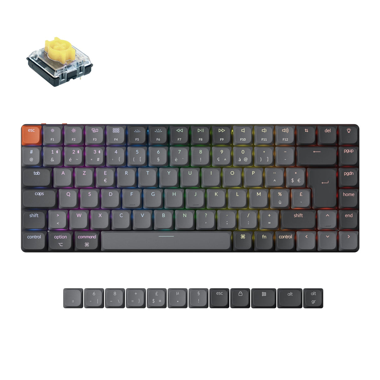 Colección de teclado mecánico personalizado inalámbrico Keychron K3 Max QMK/VIA con distribución ISO