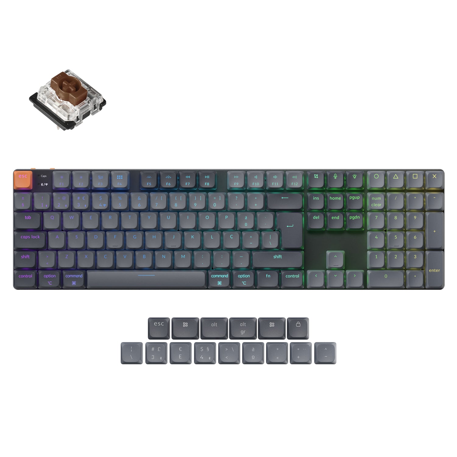 Keychron K5 Max QMK Wireless Custom Mechanical Keyboard ISO Layout Collection