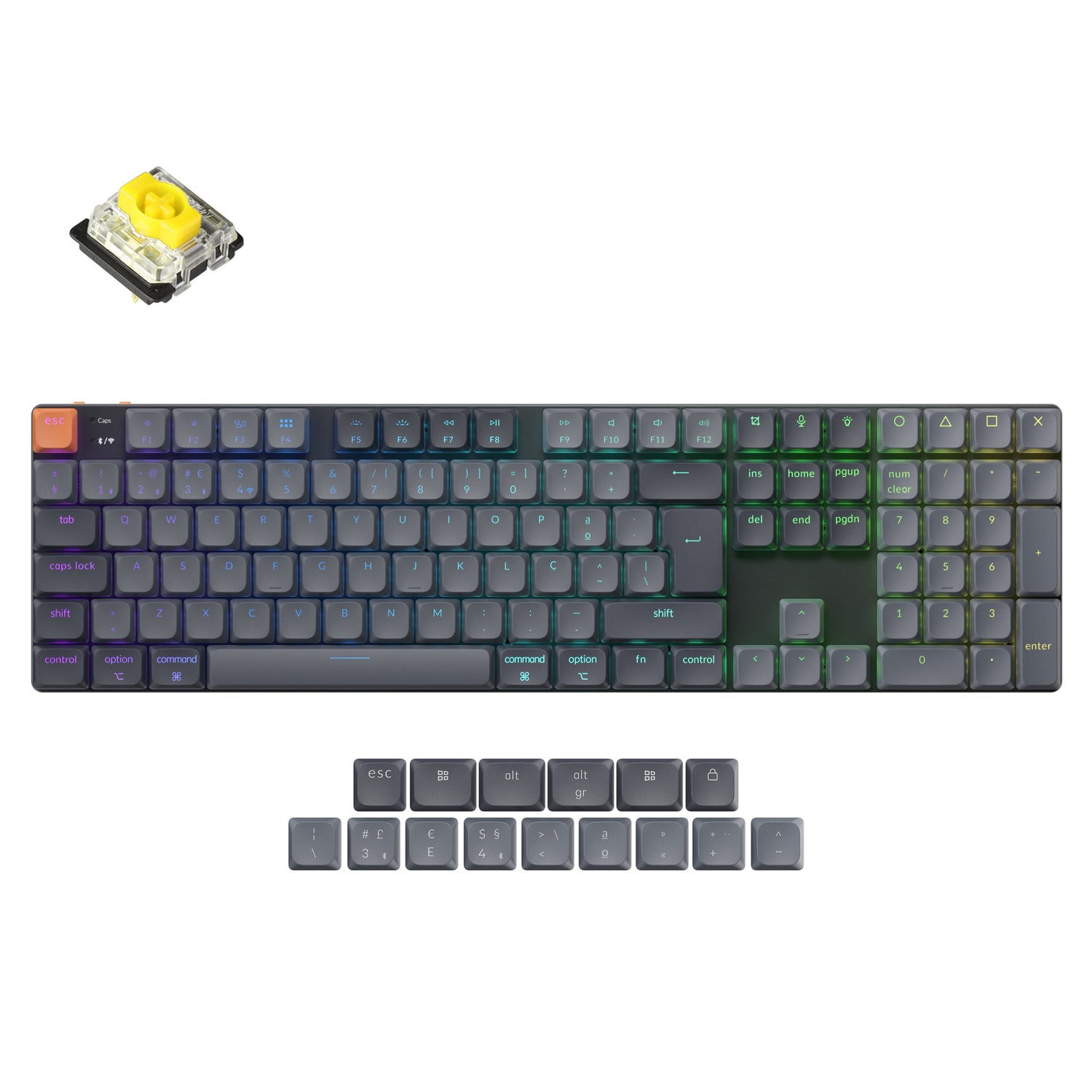 Keychron K5 Max QMK Wireless Custom Mechanical Keyboard ISO Layout Collection