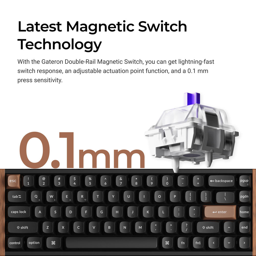 Teclado inalámbrico Keychron K6 HE con interruptores magnéticos (disposición US)