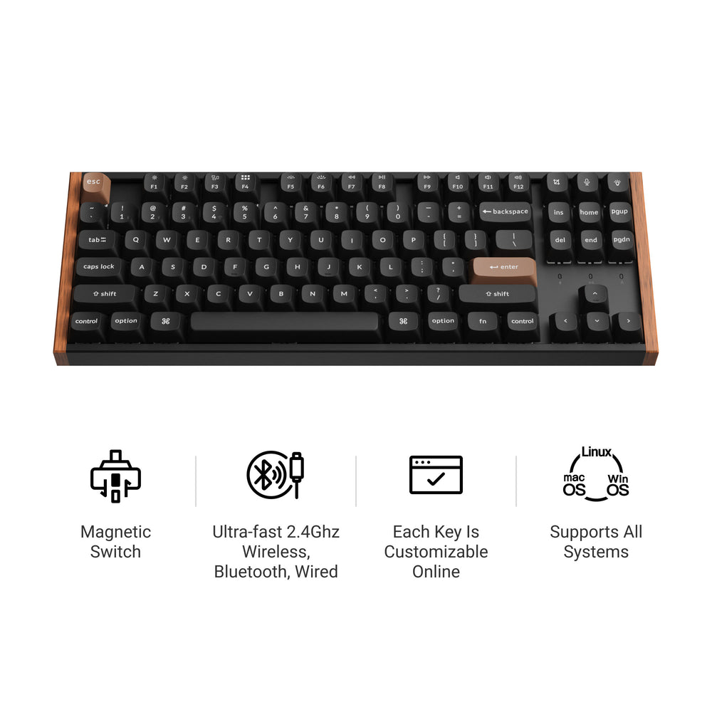 Teclado personalizado Keychron K8 HE inalámbrico con interruptor magnético (disposición US)