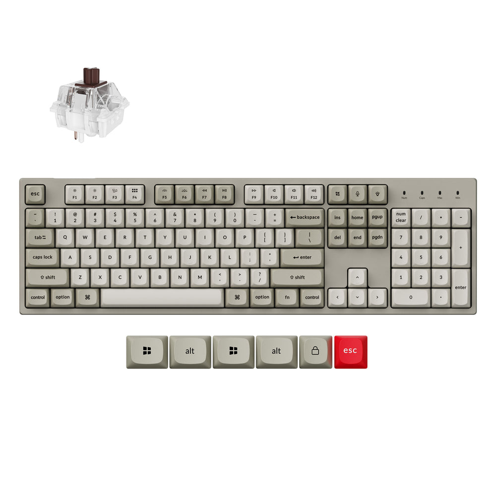 Keychron C2 Pro 8K QMK Wired Custom Mechanical Keyboard (US ANSI Layout)