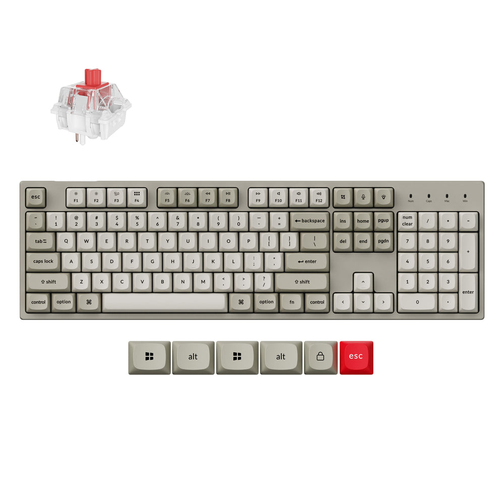 Keychron C2 Pro 8K QMK Wired Custom Mechanical Keyboard (US ANSI Layout)
