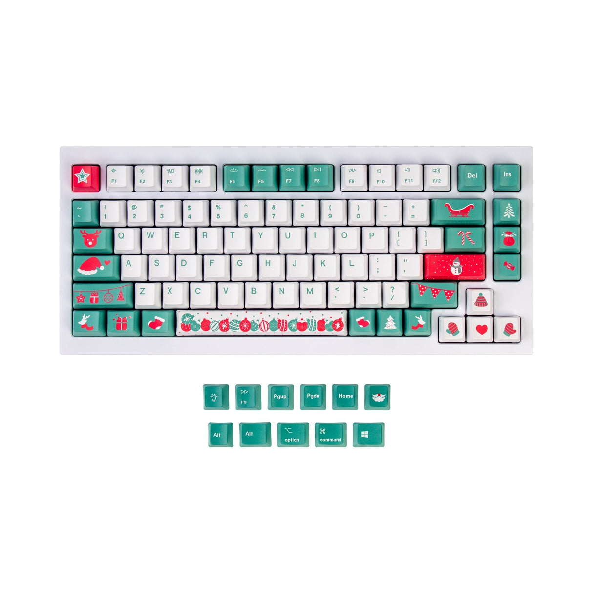 Conjunto de teclas OEM Dye-Sub PBT - Árbol de Navidad