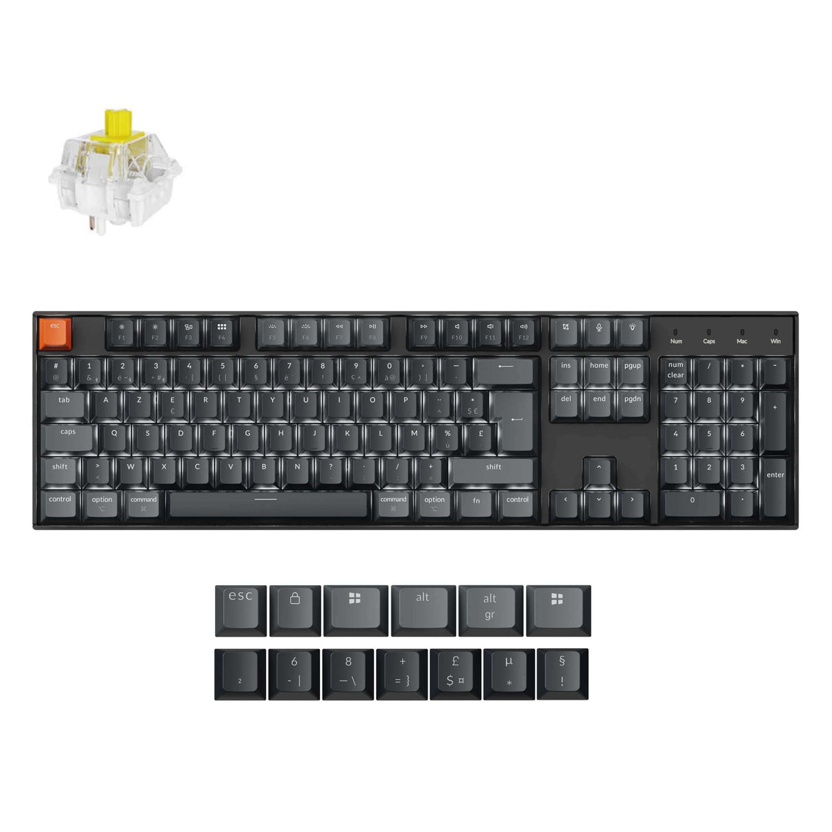 Colección de teclado mecánico inalámbrico Keychron K10 QMK con distribución ISO (Versión 2)