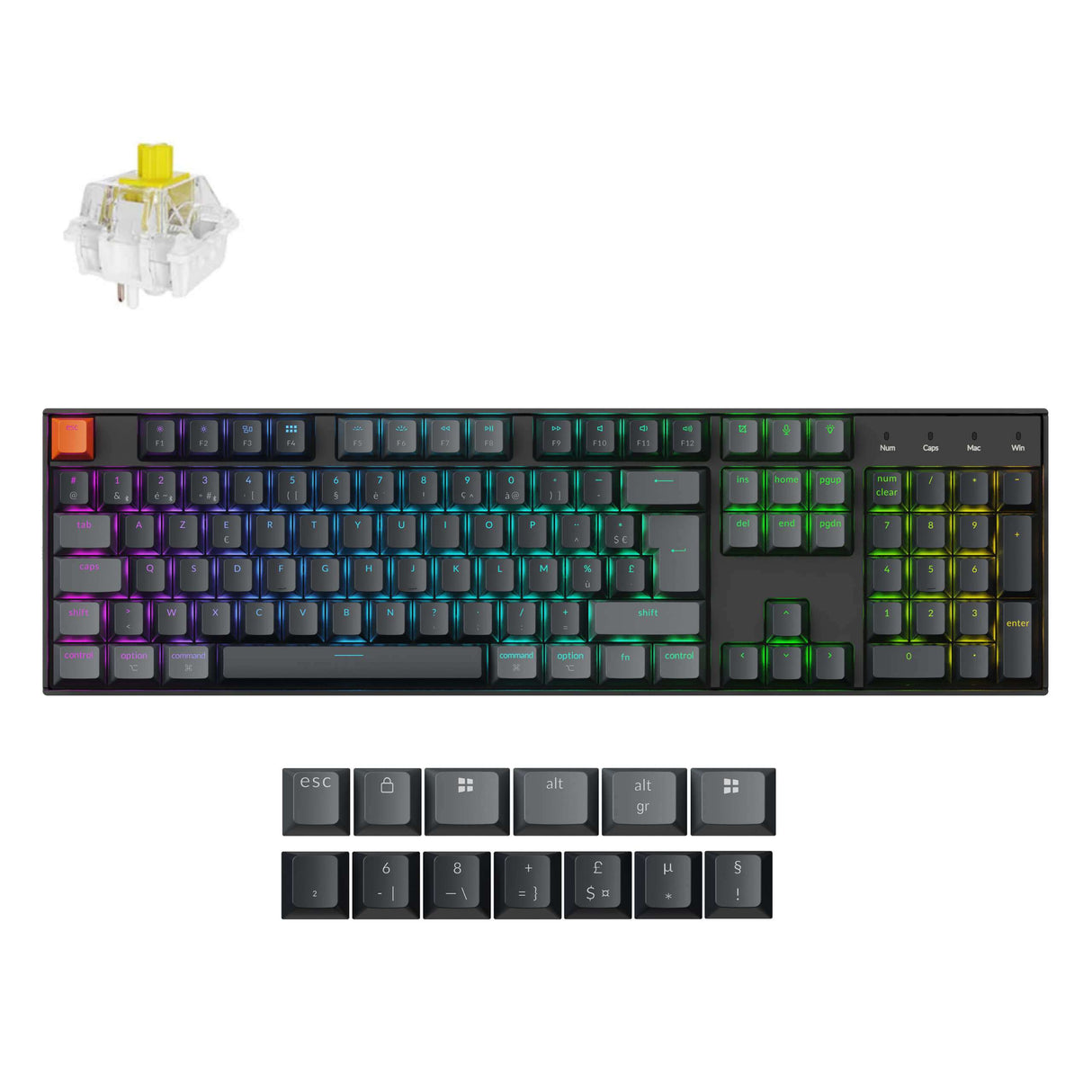 Colección de teclado mecánico inalámbrico Keychron K10 QMK con distribución ISO (Versión 2)