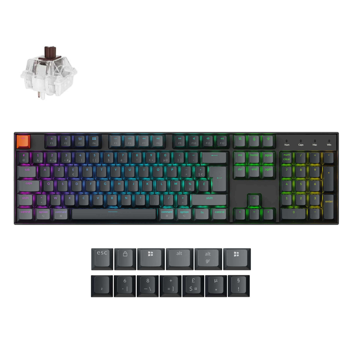 Colección de teclado mecánico inalámbrico Keychron K10 QMK con distribución ISO (Versión 2)