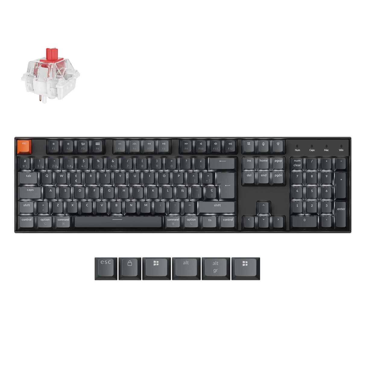 Colección de teclado mecánico inalámbrico Keychron K10 QMK con distribución ISO (Versión 2)