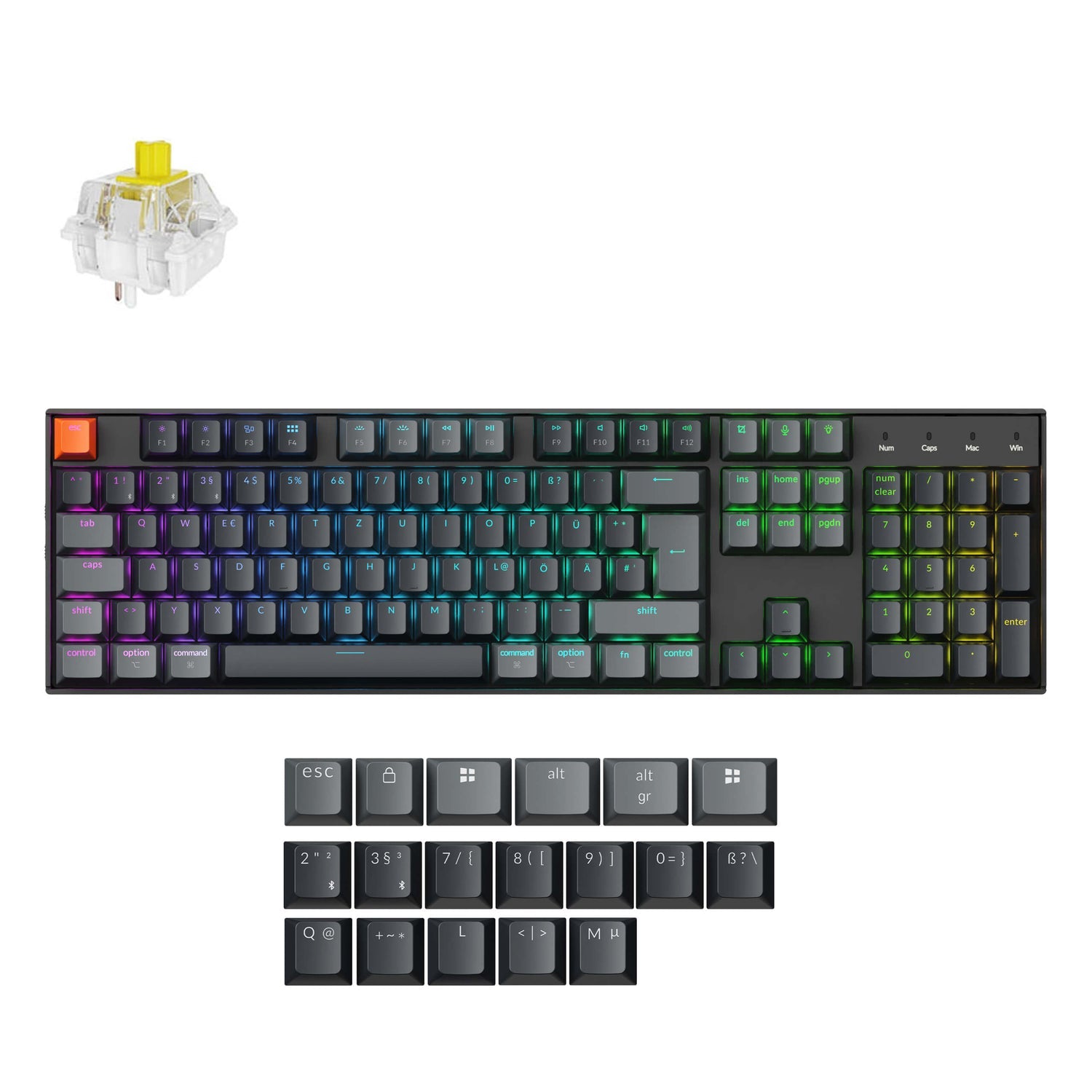 Keychron K10 QMK Wireless Mechanical Keyboard ISO Layout Collection (Version 2)