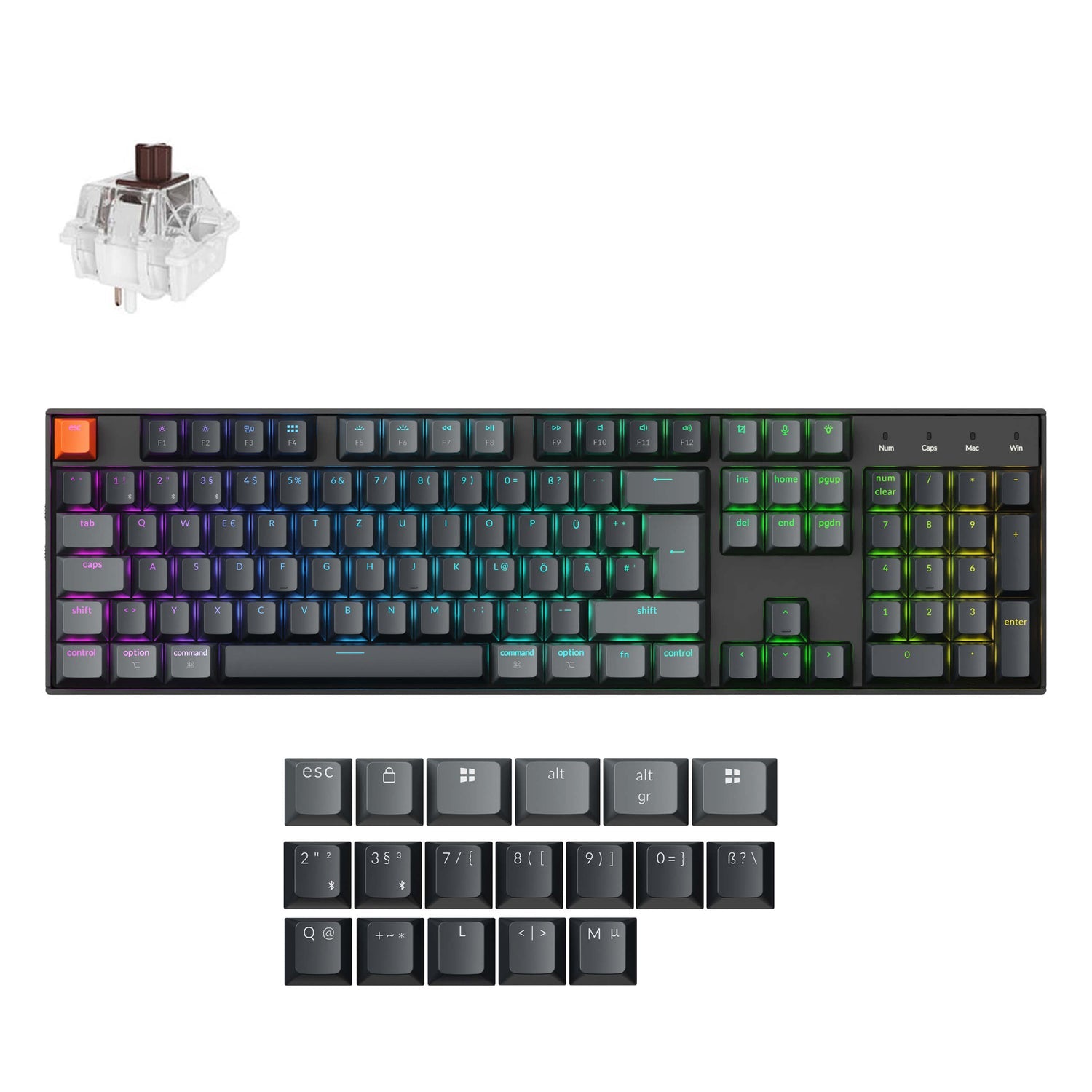 Keychron K10 QMK Wireless Mechanical Keyboard ISO Layout Collection (Version 2)