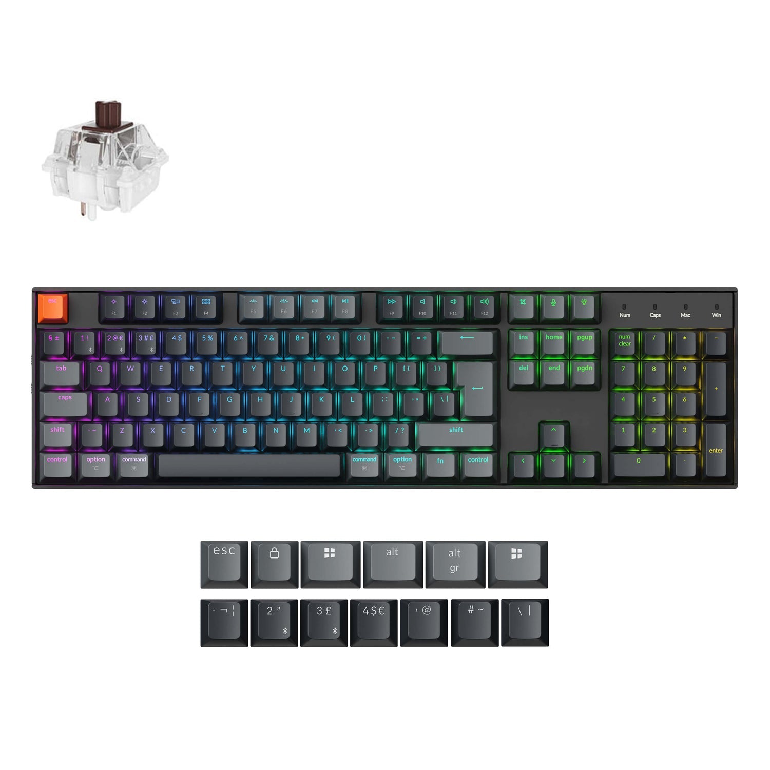 Keychron K10 QMK Wireless Mechanical Keyboard ISO Layout Collection (Version 2)