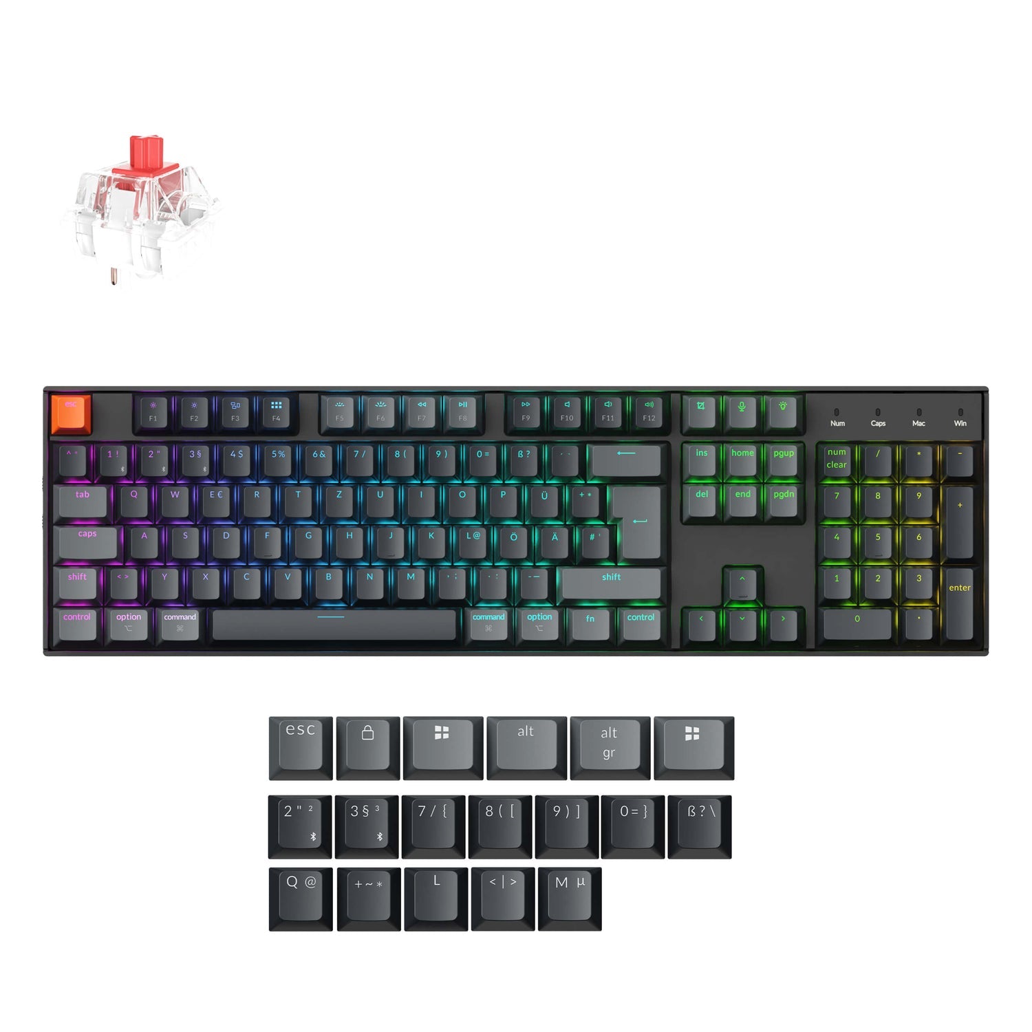 Keychron K10 QMK Wireless Mechanical Keyboard ISO Layout Collection (Version 2)
