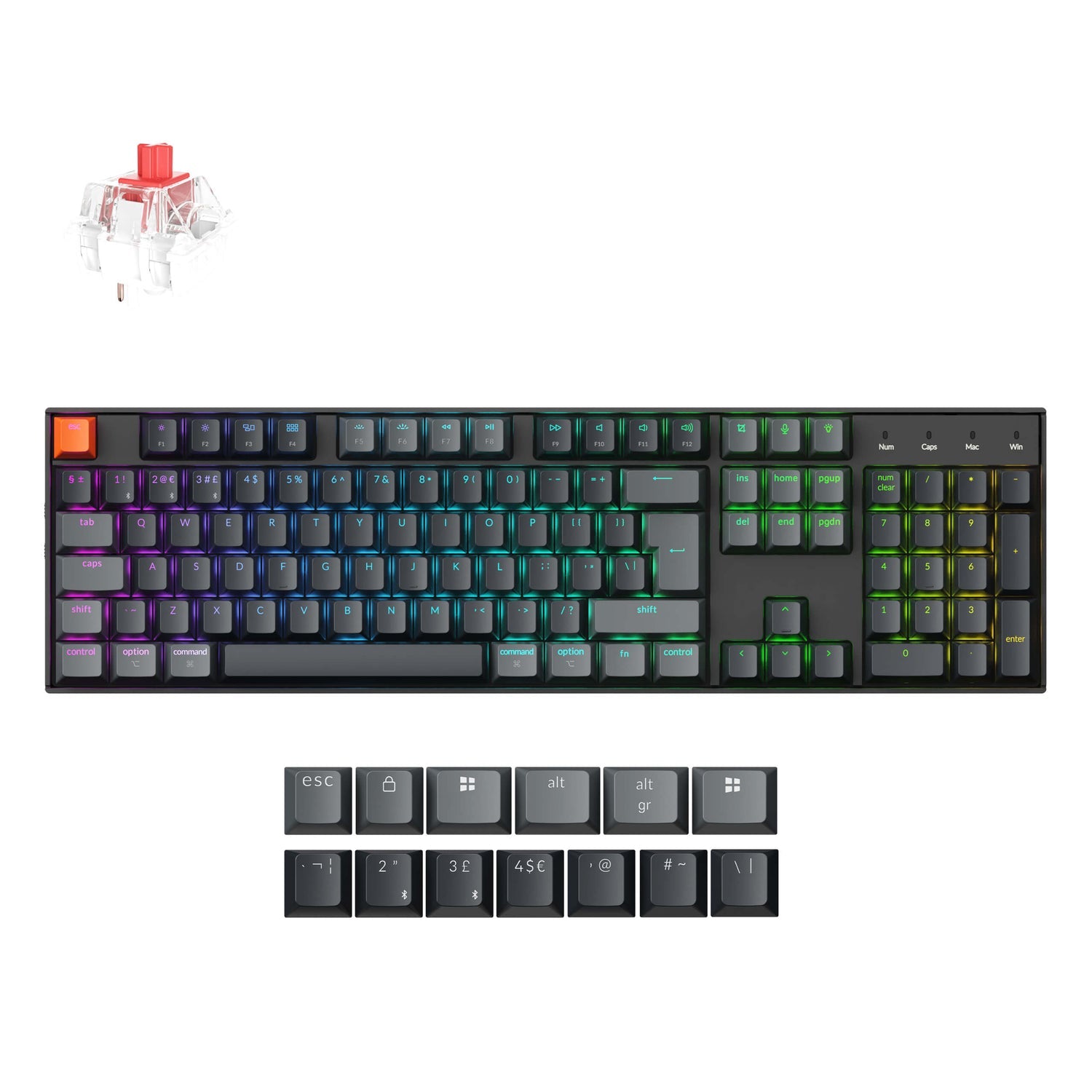 Keychron K10 QMK Wireless Mechanical Keyboard ISO Layout Collection (Version 2)