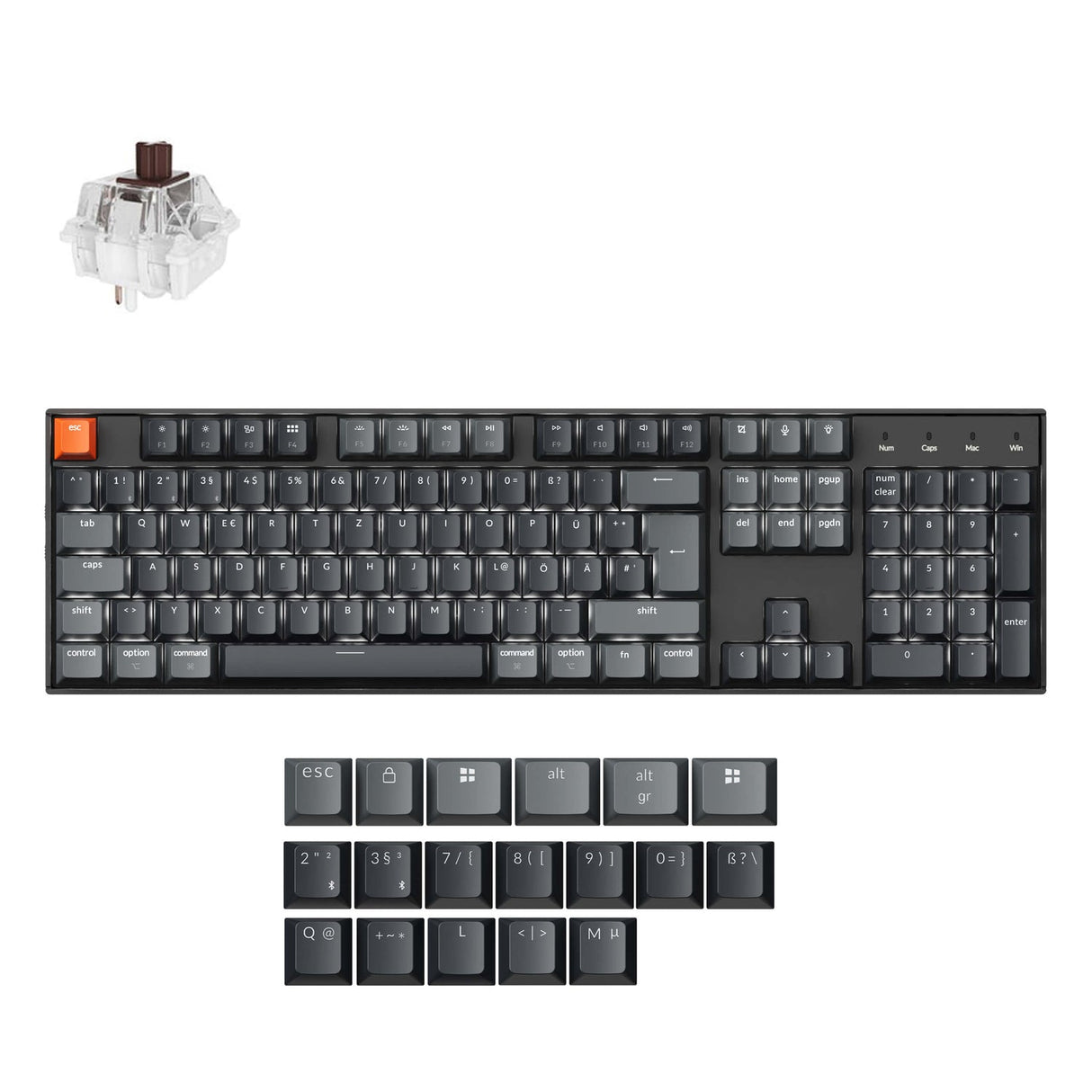 Keychron K10 QMK Wireless Mechanical Keyboard ISO Layout Collection (Version 2)
