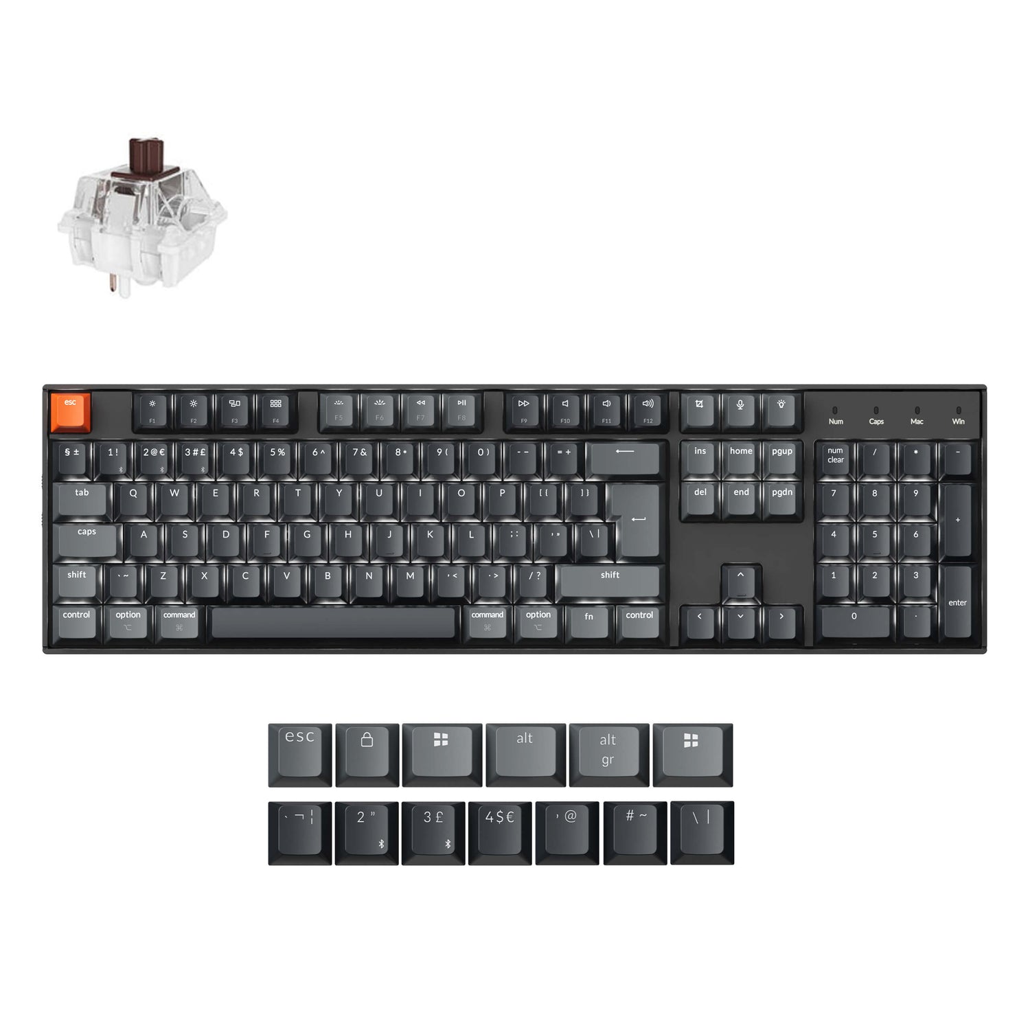 Keychron K10 QMK Wireless Mechanical Keyboard ISO Layout Collection (Version 2)