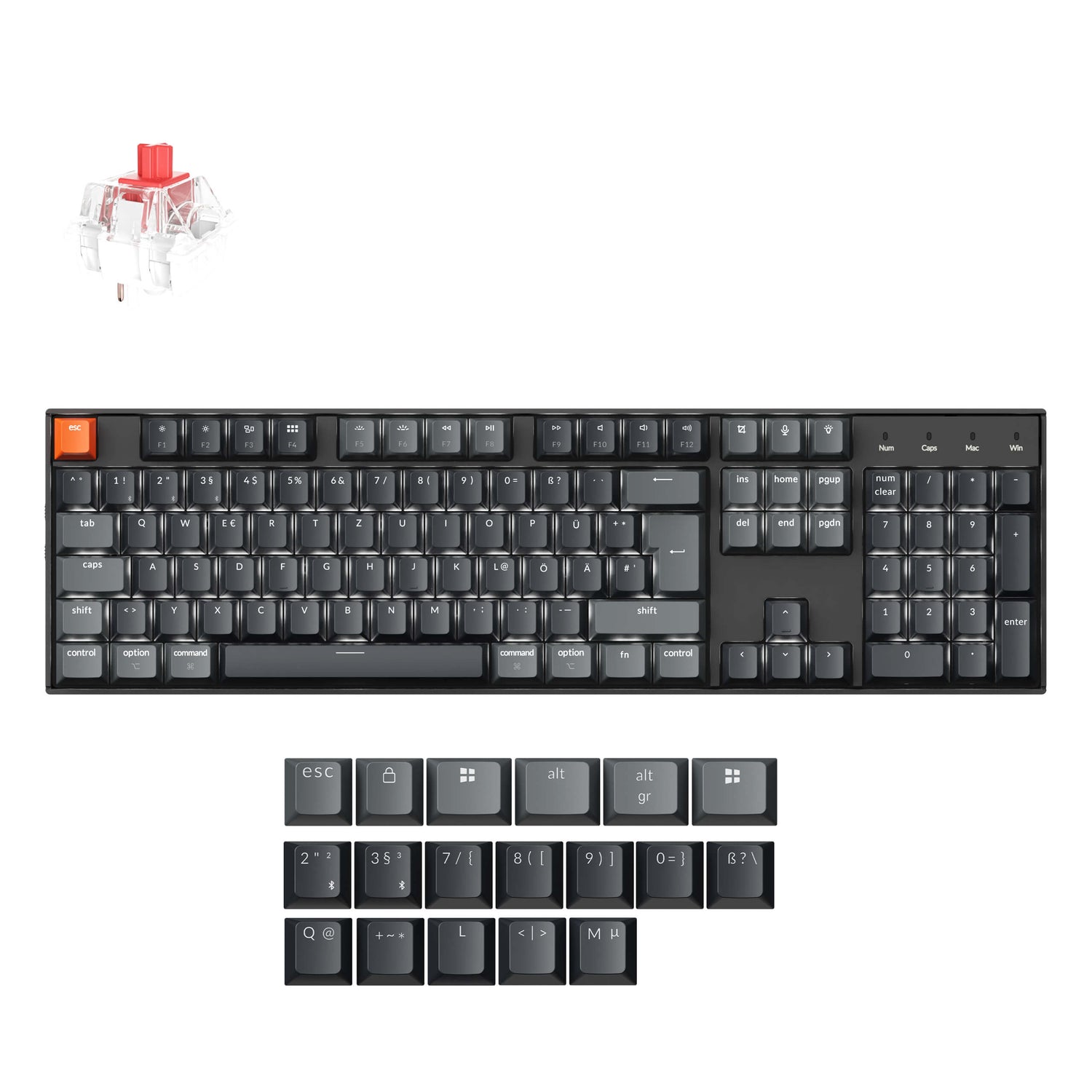 Keychron K10 QMK Wireless Mechanical Keyboard ISO Layout Collection (Version 2)