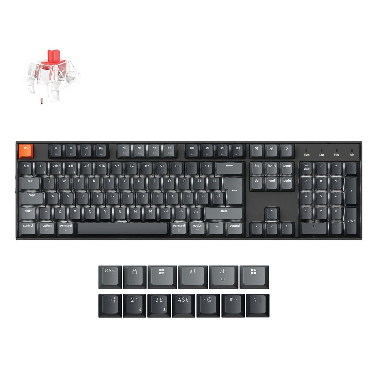 Keychron K10 QMK Wireless Mechanical Keyboard ISO Layout Collection (Version 2)