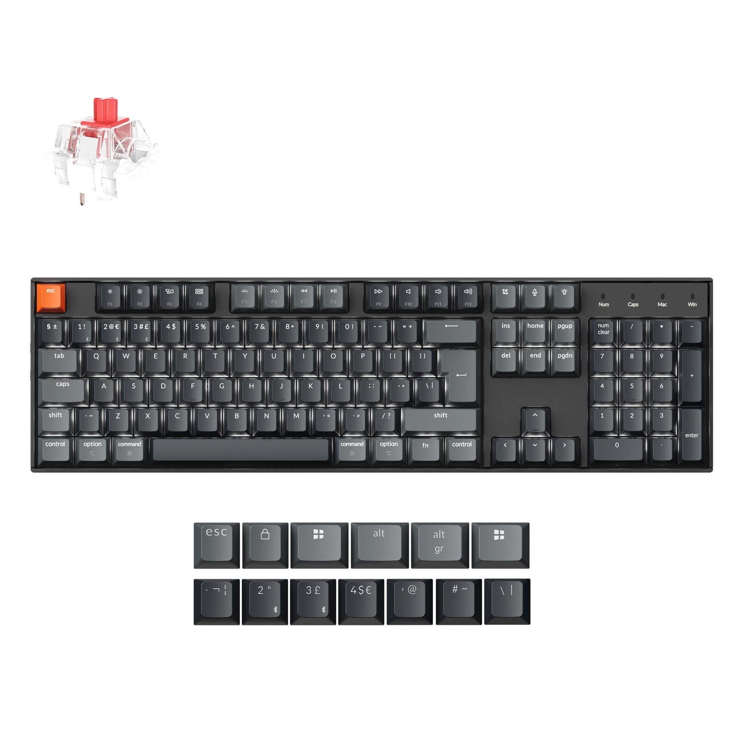 Keychron K10 QMK Wireless Mechanical Keyboard ISO Layout Collection (Version 2)
