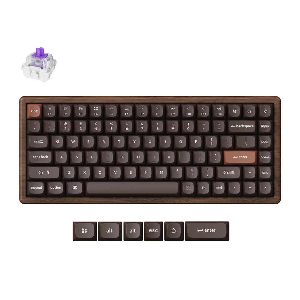 Teclado Personalizado Keychron K2 HE Inalámbrico con Interruptores Magnéticos (Edición Especial Todo Madera)