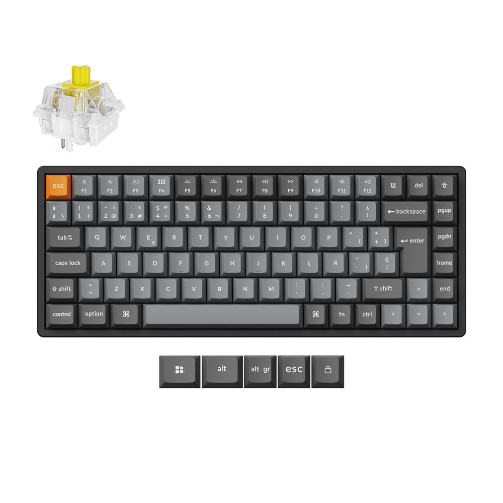Colección de teclado mecánico inalámbrico Keychron K2 Max QMK con distribución ISO