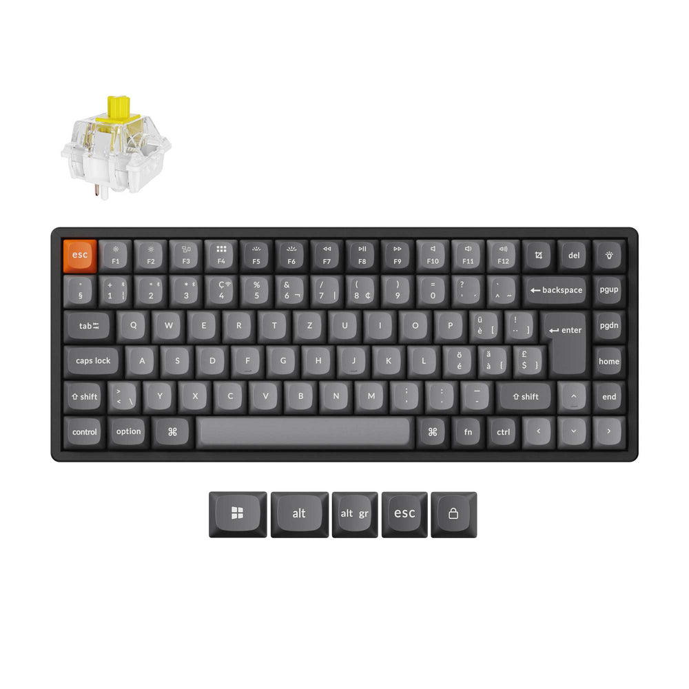 Colección de teclado mecánico inalámbrico Keychron K2 Max QMK con distribución ISO