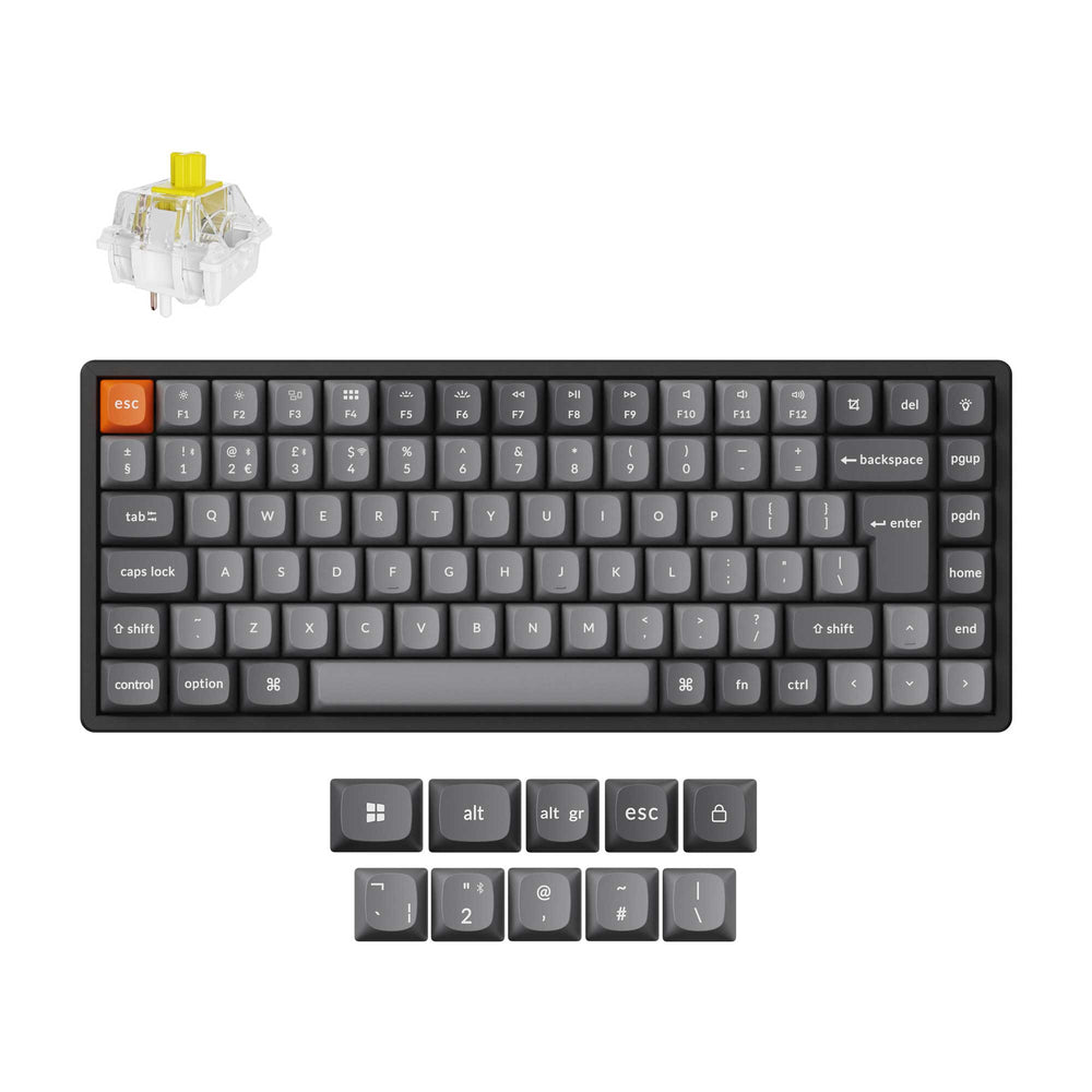 Colección de teclado mecánico inalámbrico Keychron K2 Max QMK con distribución ISO