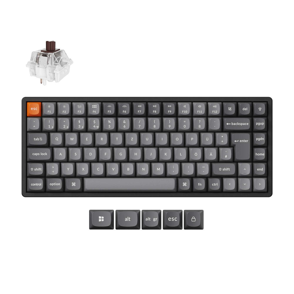 Colección de teclado mecánico inalámbrico Keychron K2 Max QMK con distribución ISO