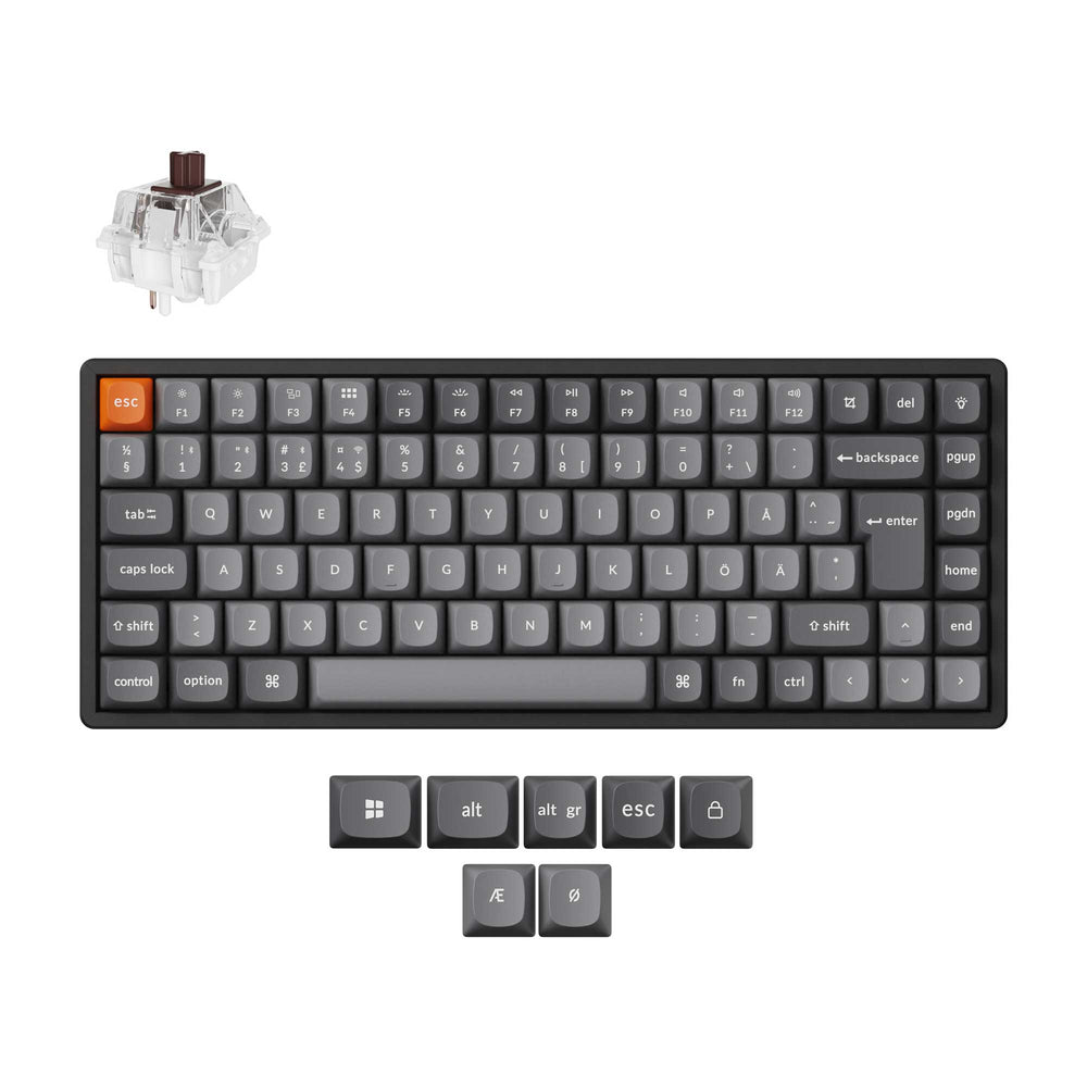 Colección de teclado mecánico inalámbrico Keychron K2 Max QMK con distribución ISO