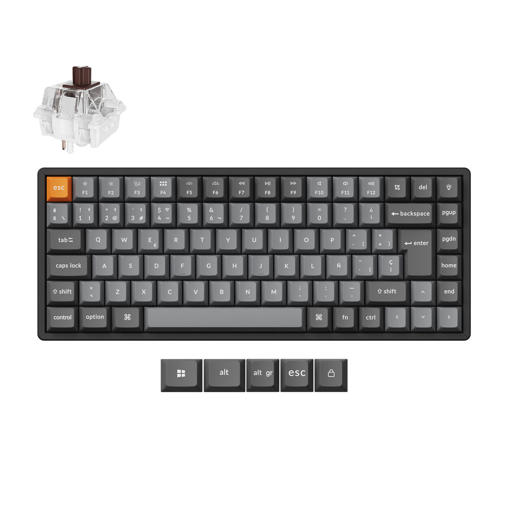 Colección de teclado mecánico inalámbrico Keychron K2 Max QMK con distribución ISO