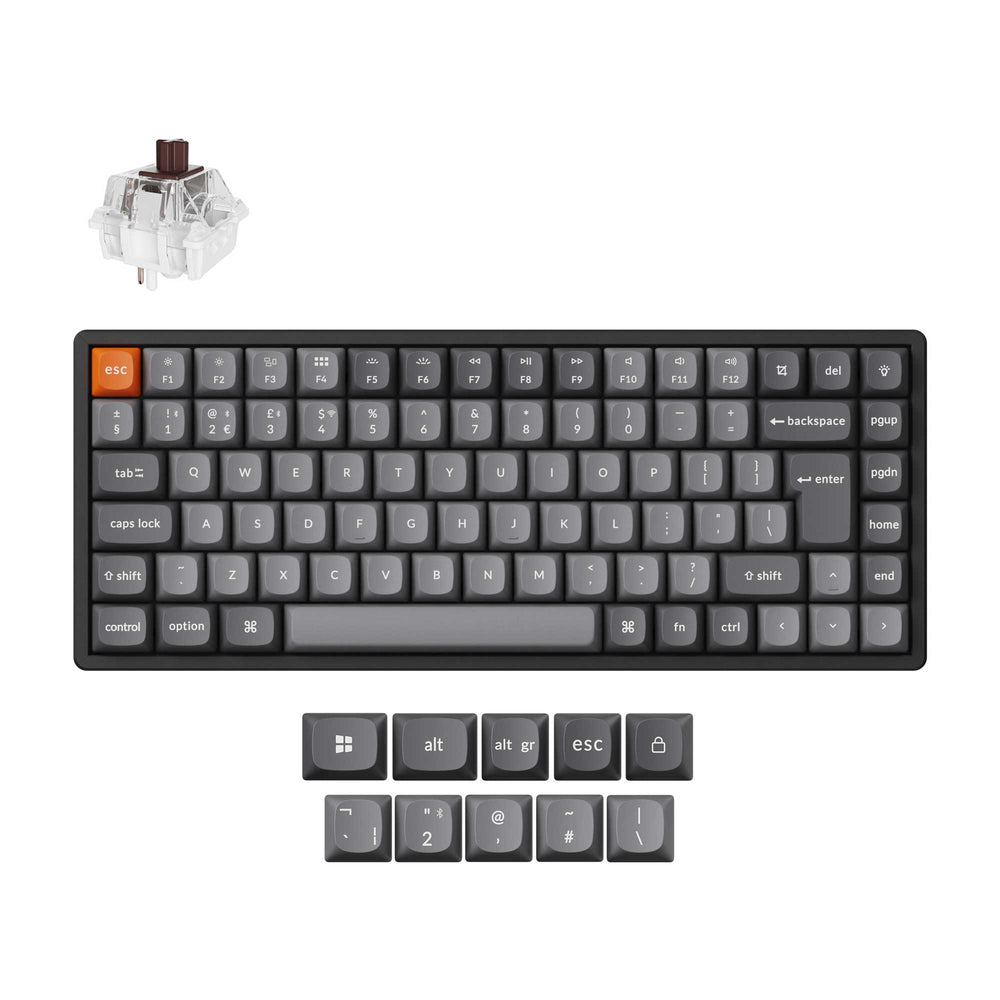 Colección de teclado mecánico inalámbrico Keychron K2 Max QMK con distribución ISO
