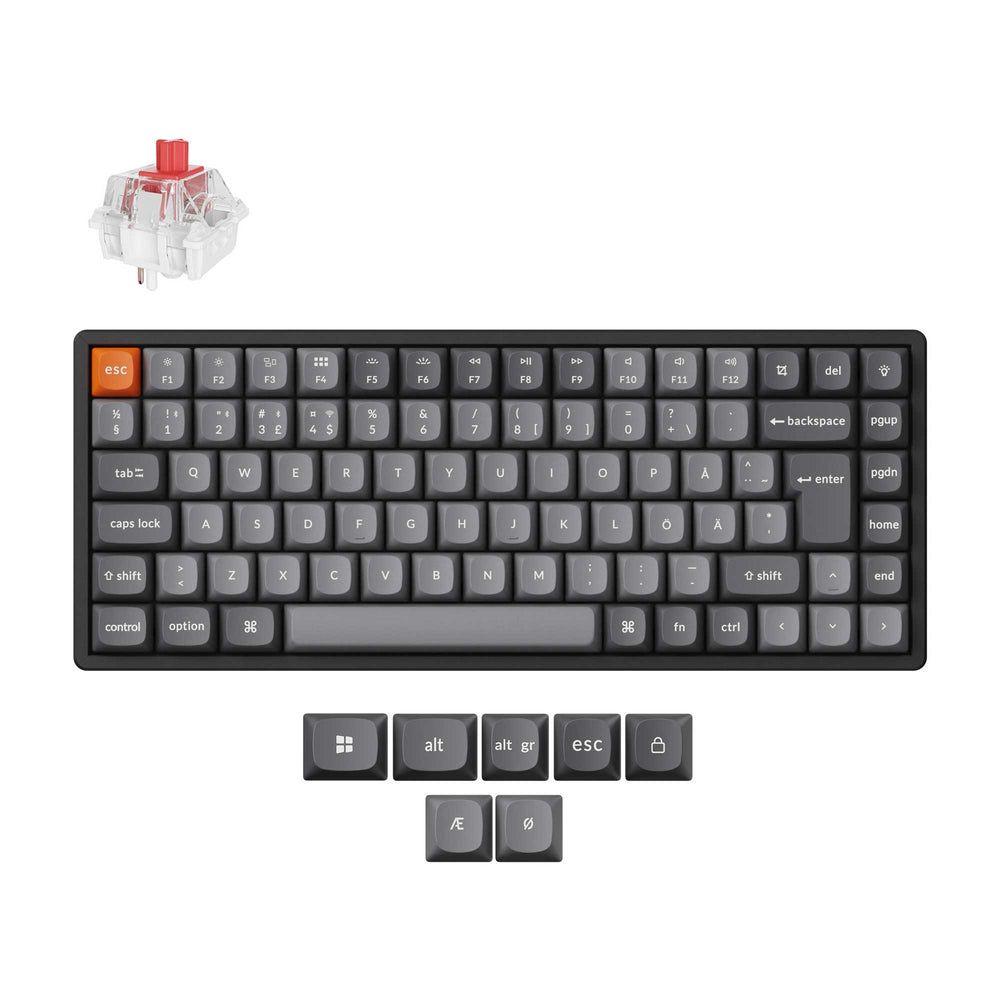 Colección de teclado mecánico inalámbrico Keychron K2 Max QMK con distribución ISO
