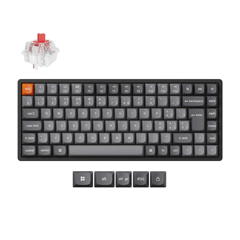 Colección de teclado mecánico inalámbrico Keychron K2 Max QMK con distribución ISO