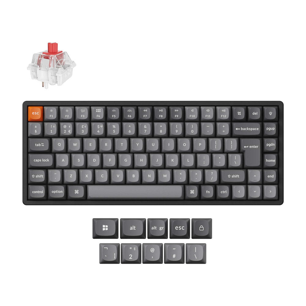 Colección de teclado mecánico inalámbrico Keychron K2 Max QMK con distribución ISO