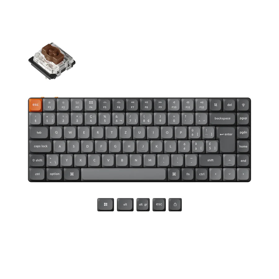 Colección de teclado mecánico personalizado inalámbrico Keychron K3 Max QMK/VIA con distribución ISO
