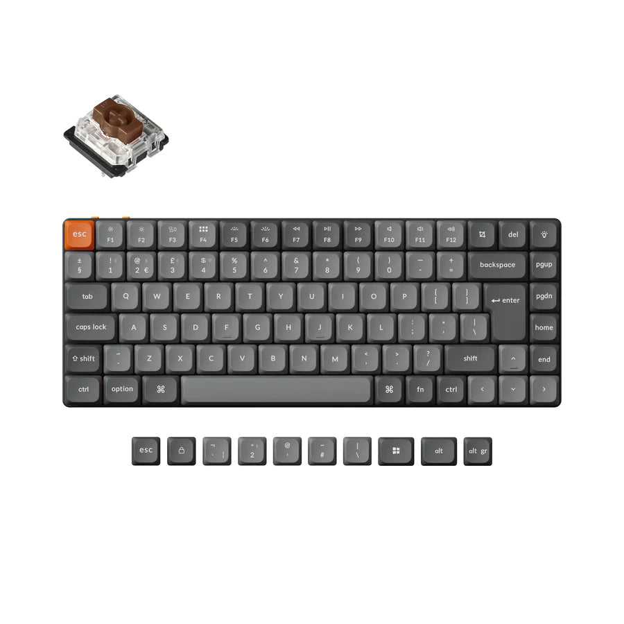 Colección de teclado mecánico personalizado inalámbrico Keychron K3 Max QMK/VIA con distribución ISO