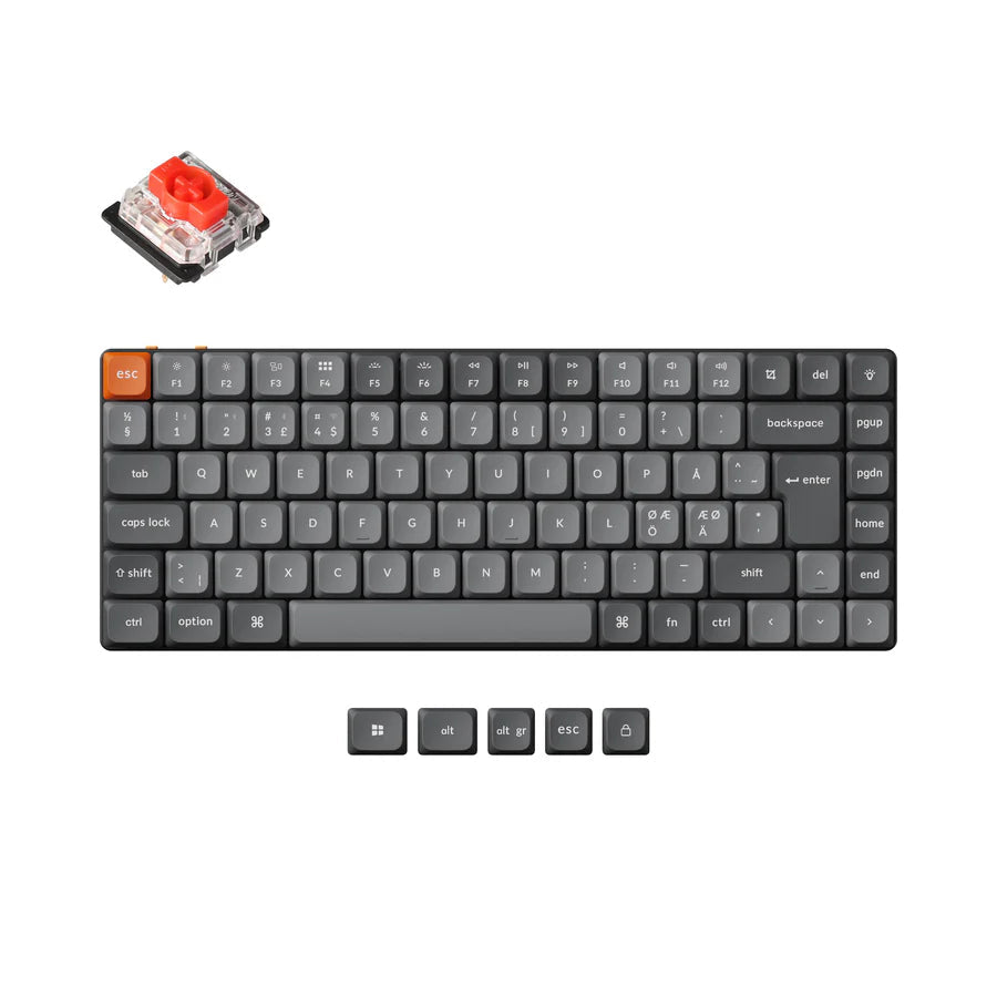 Colección de teclado mecánico personalizado inalámbrico Keychron K3 Max QMK/VIA con distribución ISO