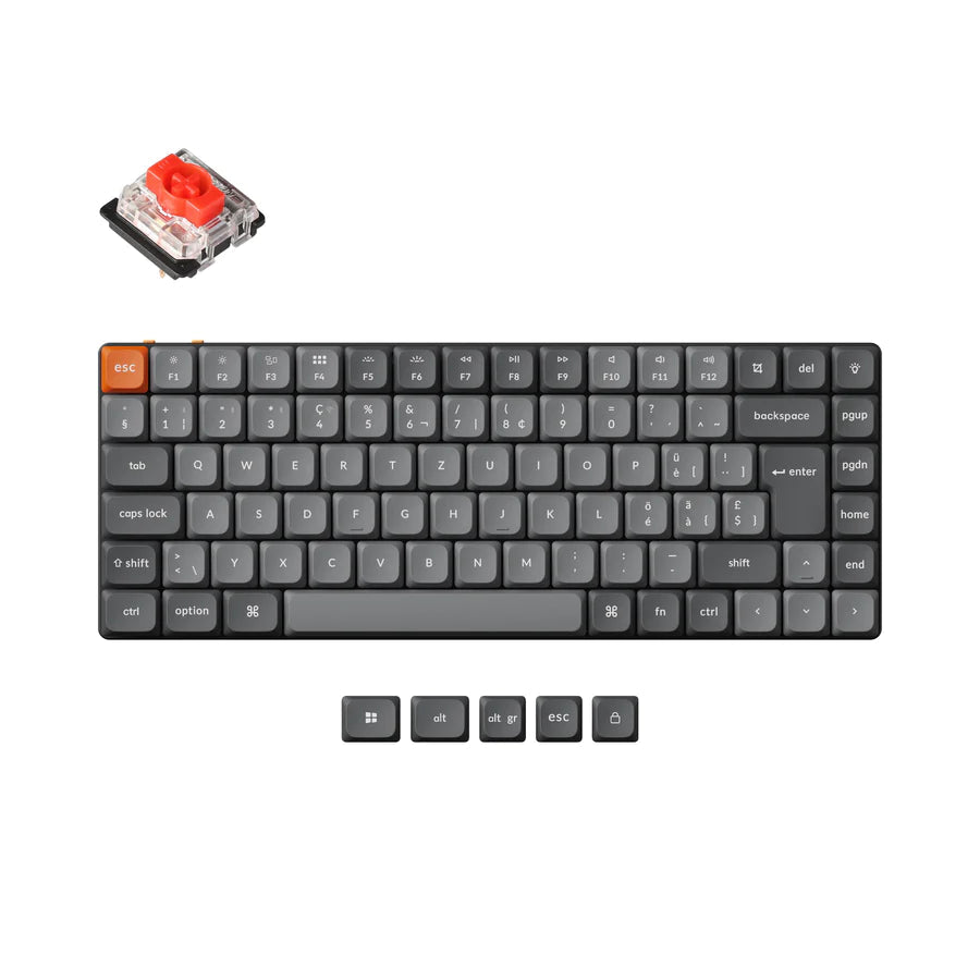 Colección de teclado mecánico personalizado inalámbrico Keychron K3 Max QMK/VIA con distribución ISO