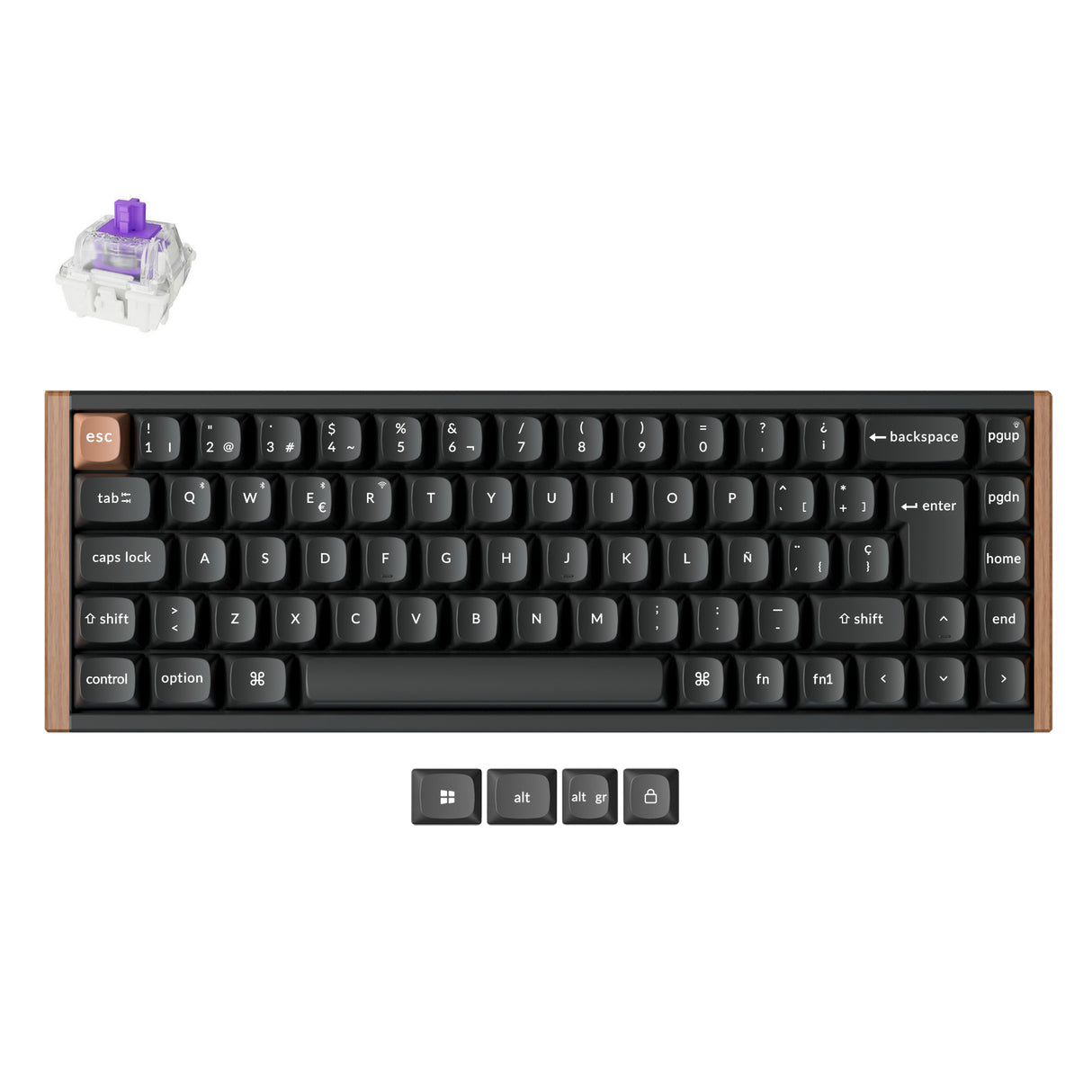 Teclado inalámbrico Keychron K6 HE con interruptores magnéticos (disposición US)