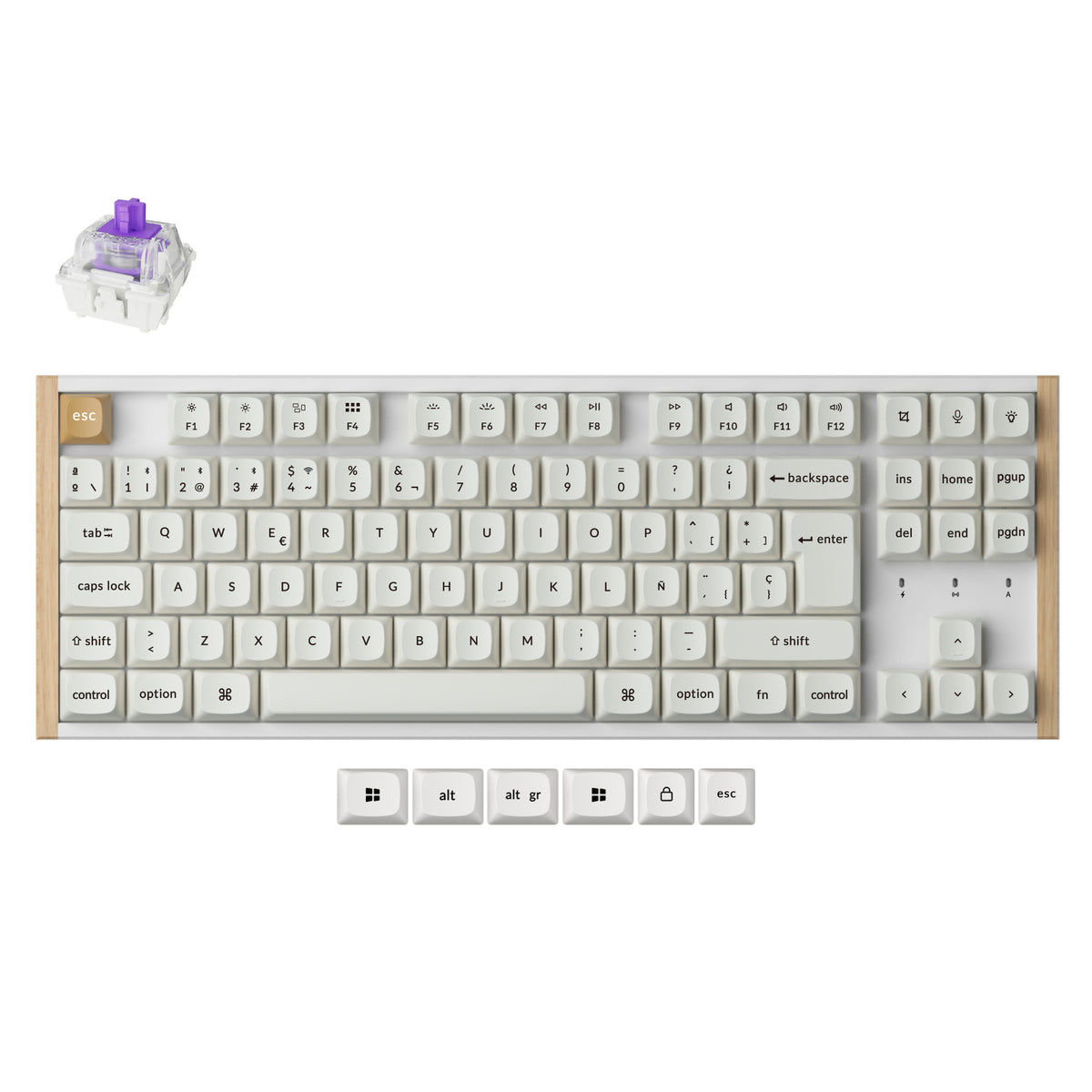 Colección de Teclados Personalizados Keychron K8 HE Inalámbrico con Interruptor Magnético Diseño ISO