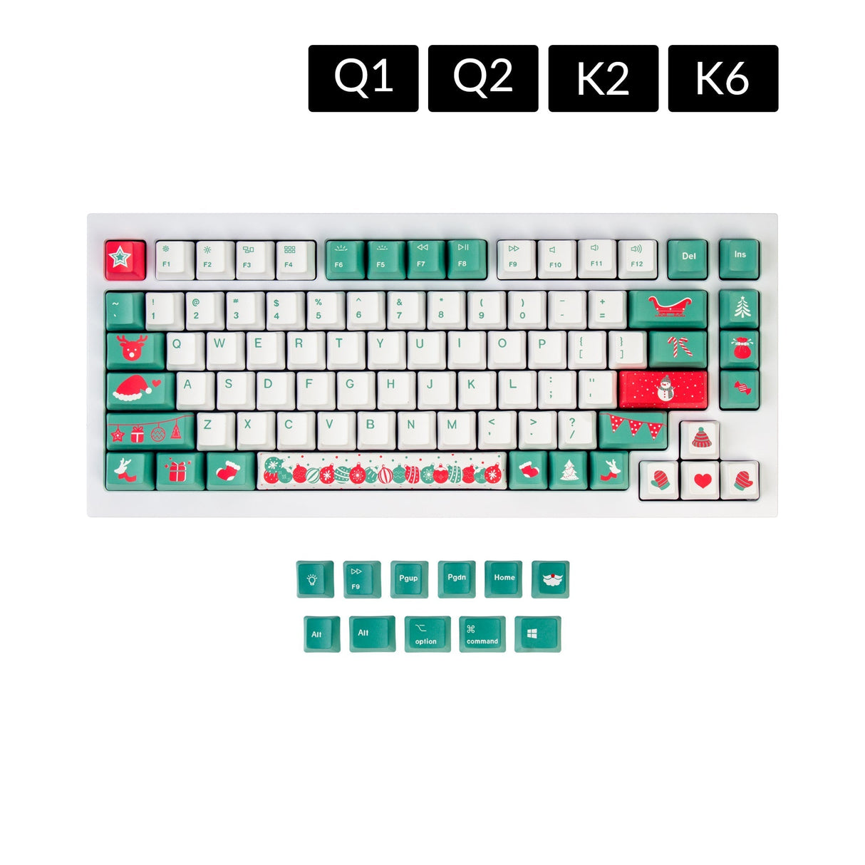 Conjunto de teclas OEM Dye-Sub PBT - Árbol de Navidad